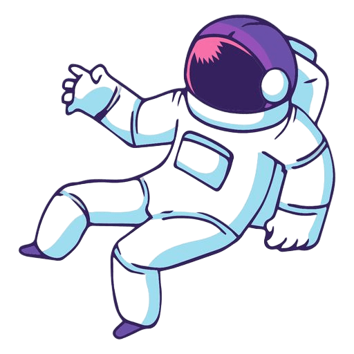 man wearing space suit illustration